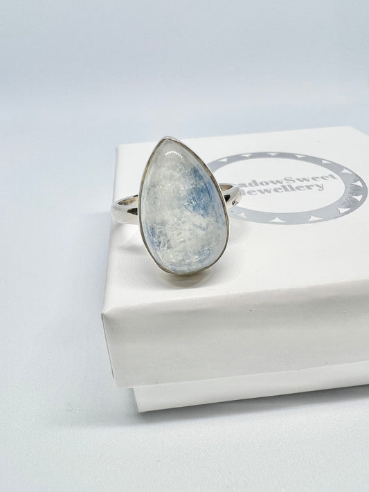 Blue moonstone ring