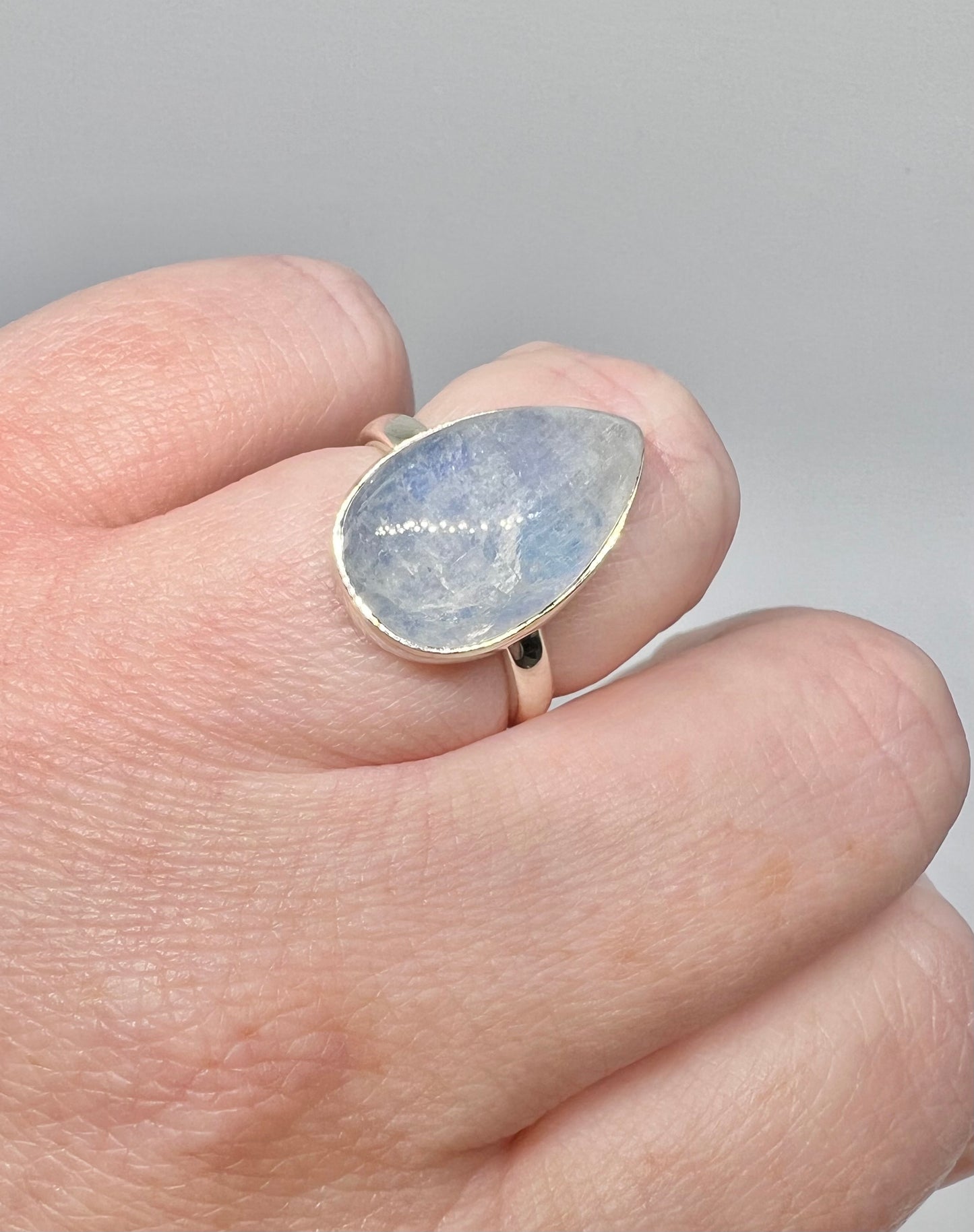 Blue moonstone ring