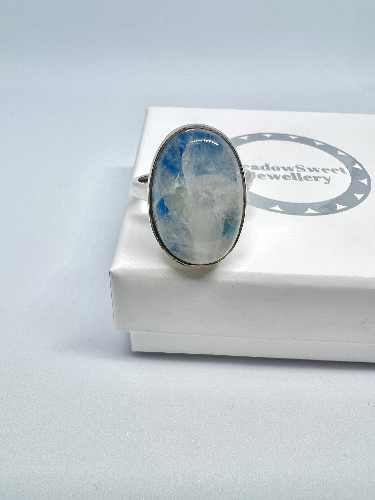 Blue moonstone ring