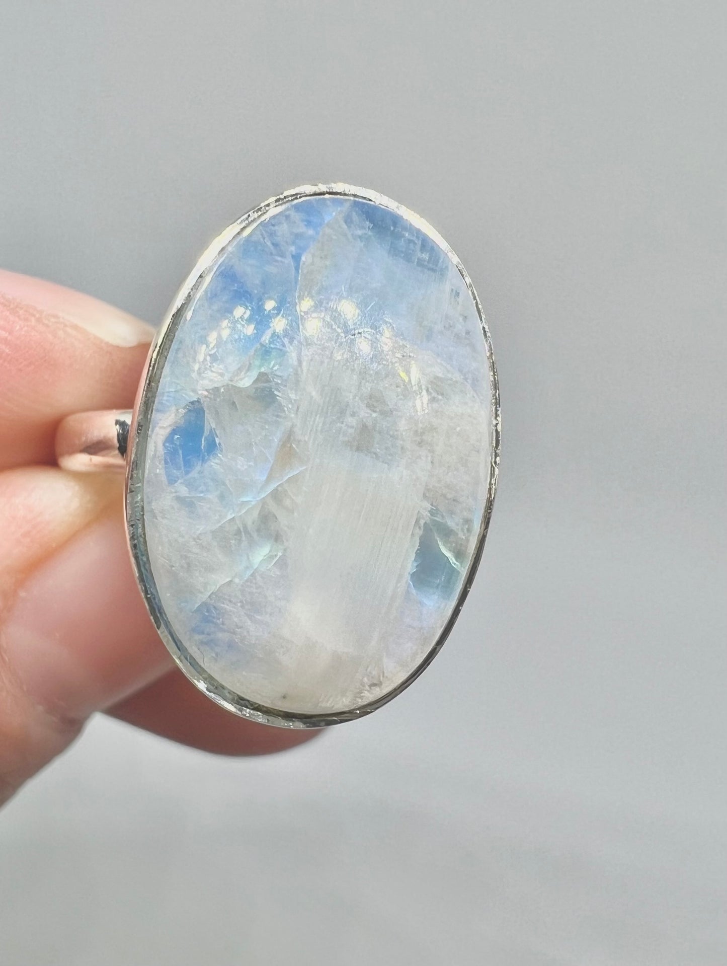 Blue moonstone ring