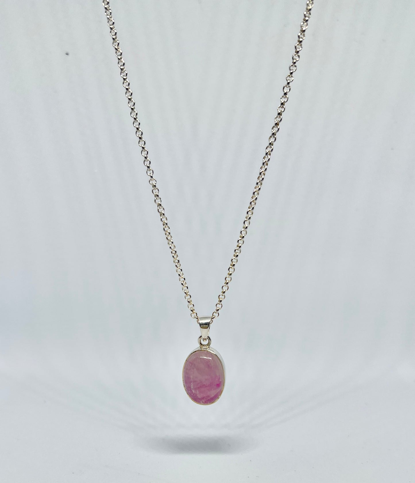 Pink moonstone necklace