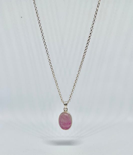 Pink moonstone necklace