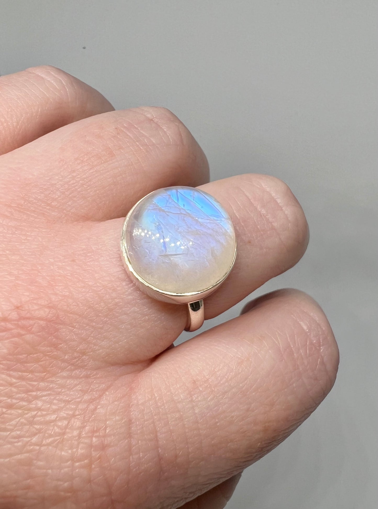 White moonstone ring