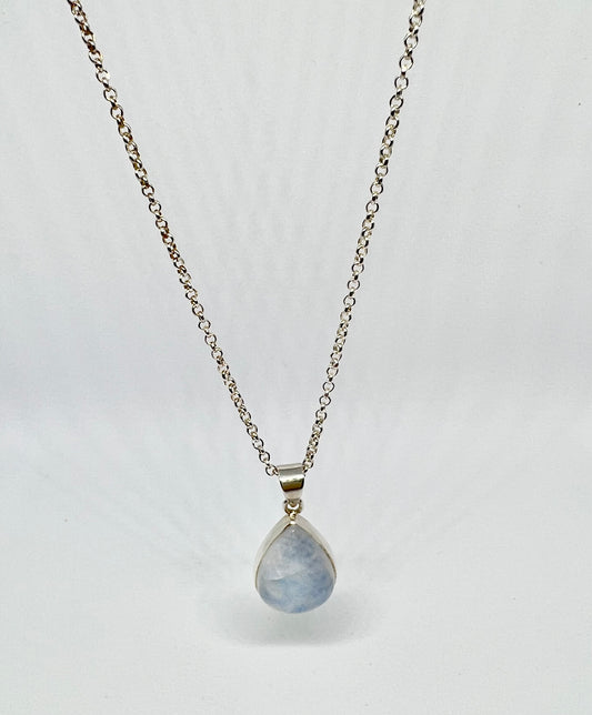 Blue moonstone necklace